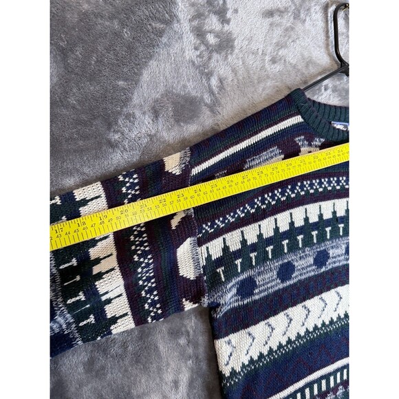 Today's News Geometric Long Sleeve Knit Pullover Long Sleeve Size Large - Picture 6 of 7